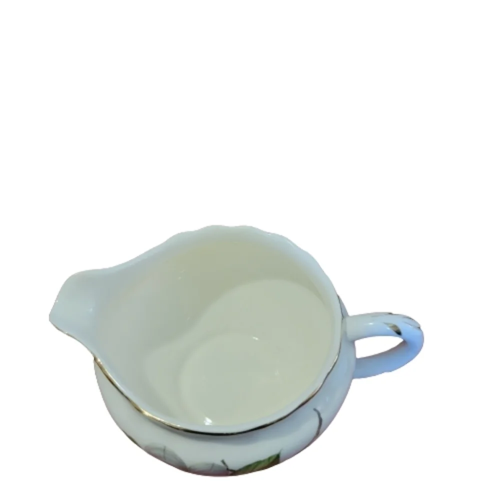VINTAGE POPE GOSSER DOGWOOD creamer 3191 gold and floral
